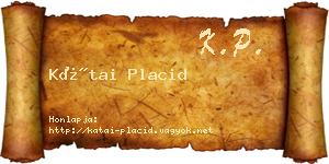 Kátai Placid névjegykártya
